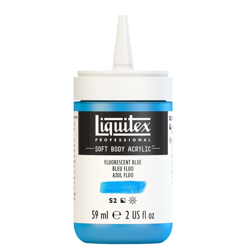 Acrylic Soft Body paint - Liquitex - Fluo Blue, 59 ml