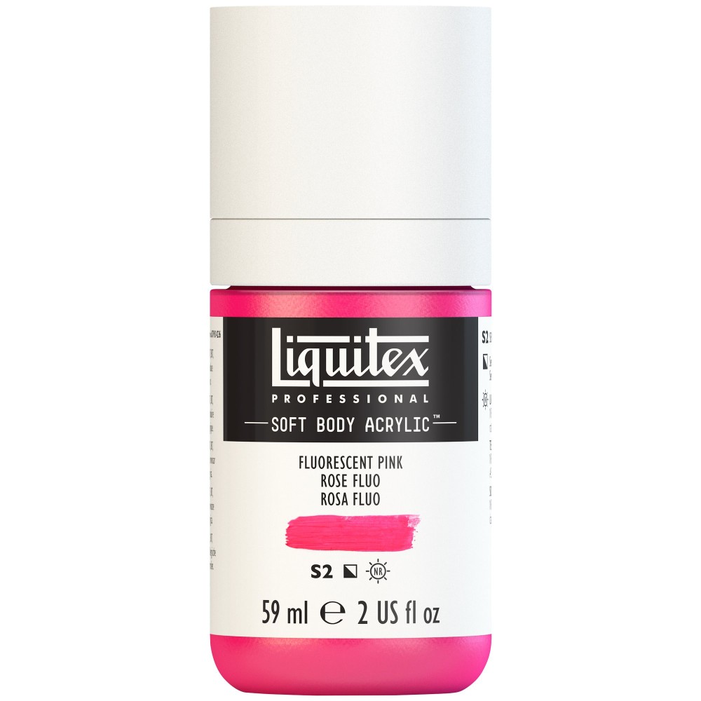 Farba akrylowa Soft Body - Liquitex - Fluo Pink, 59 ml