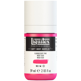 Farba akrylowa Soft Body - Liquitex - Fluo Pink, 59 ml