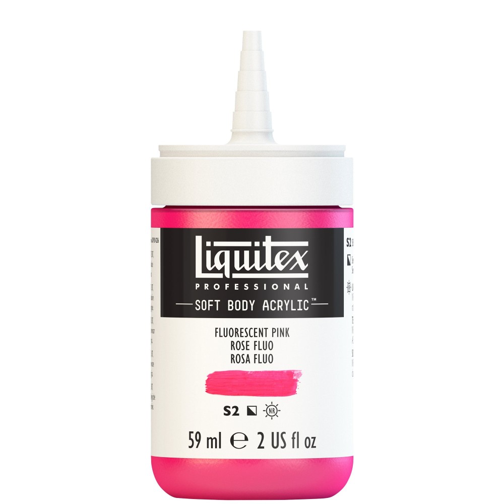 Farba akrylowa Soft Body - Liquitex - Fluo Pink, 59 ml