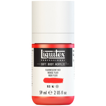 Acrylic Soft Body paint - Liquitex - Fluo Red, 59 ml