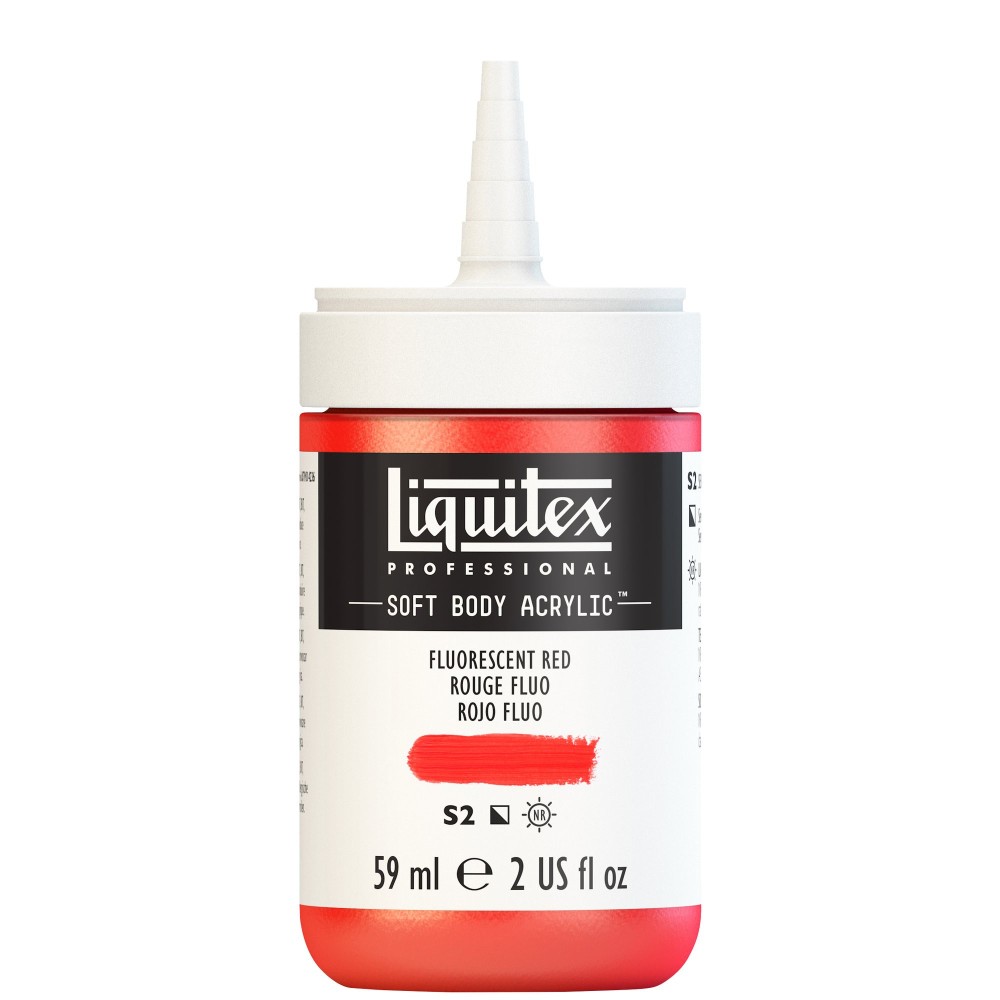 Acrylic Soft Body paint - Liquitex - Fluo Red, 59 ml