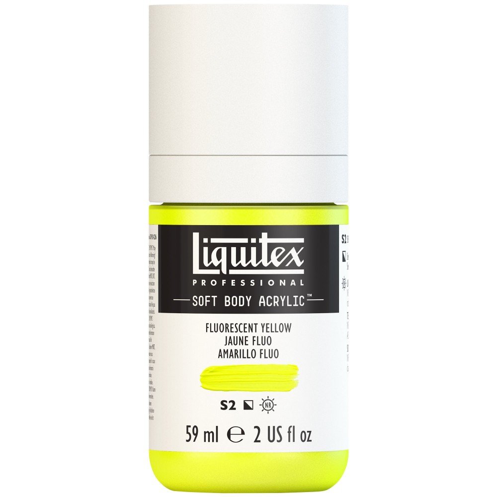 Farba akrylowa Soft Body - Liquitex - Fluo Yellow, 59 ml