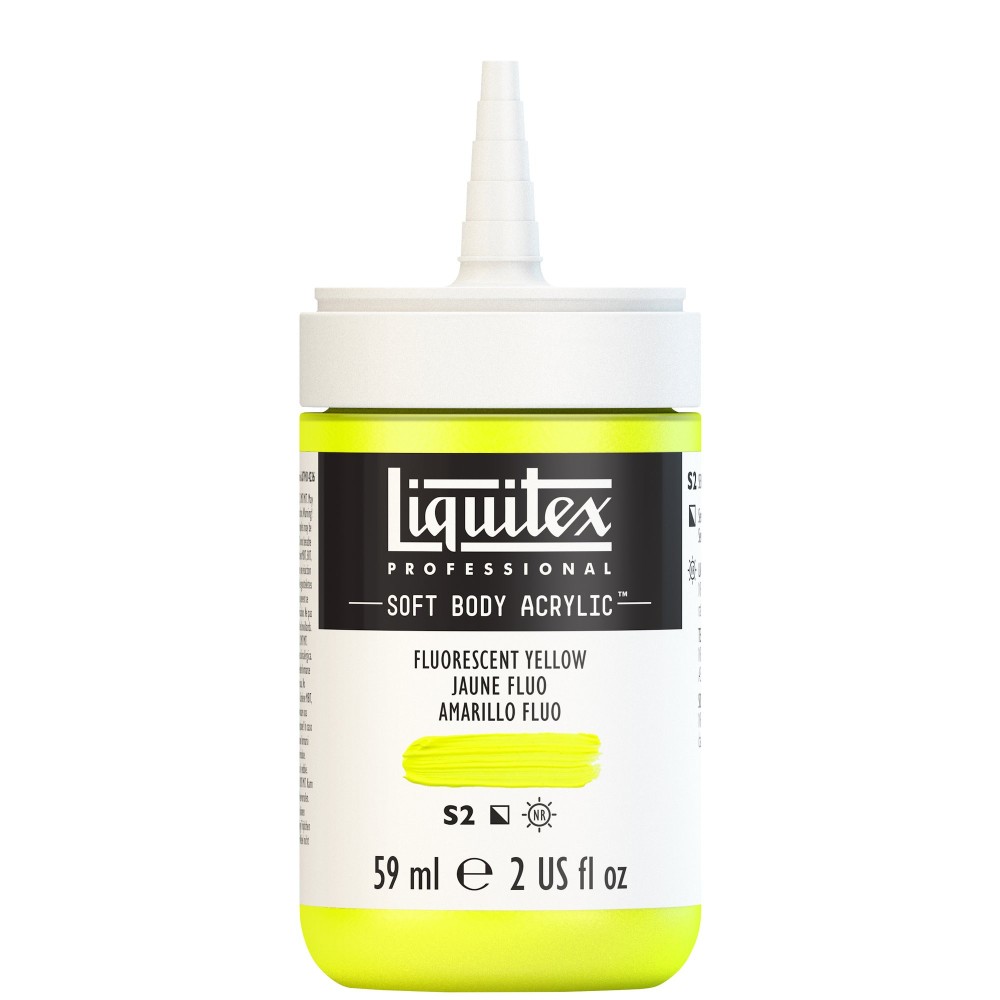 Acrylic Soft Body paint - Liquitex - Fluo Yellow, 59 ml