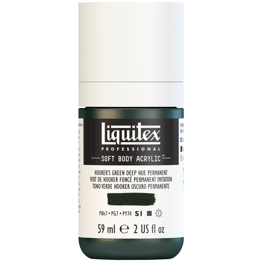 Farba akrylowa Soft Body - Liquitex - Hooker's Green Deep Hue Permanent, 59 ml