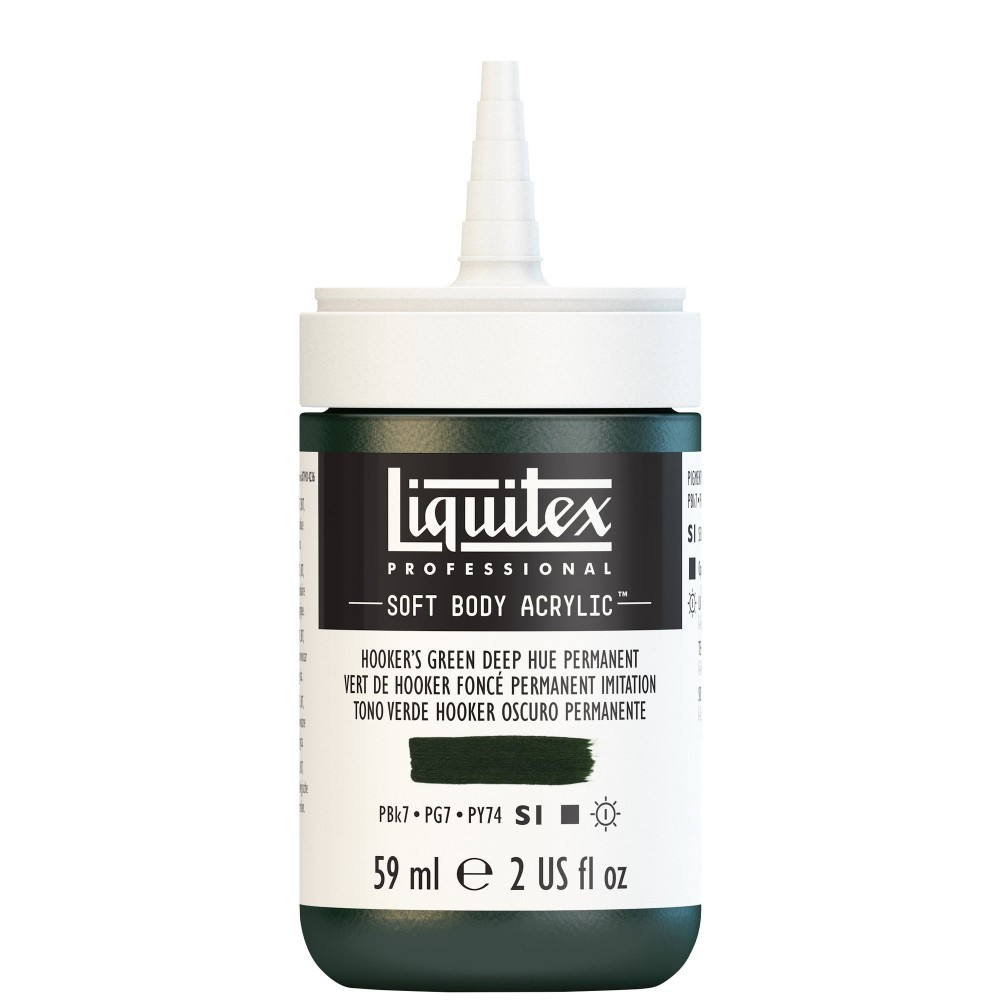 Farba akrylowa Soft Body - Liquitex - Hooker's Green Deep Hue Permanent, 59 ml