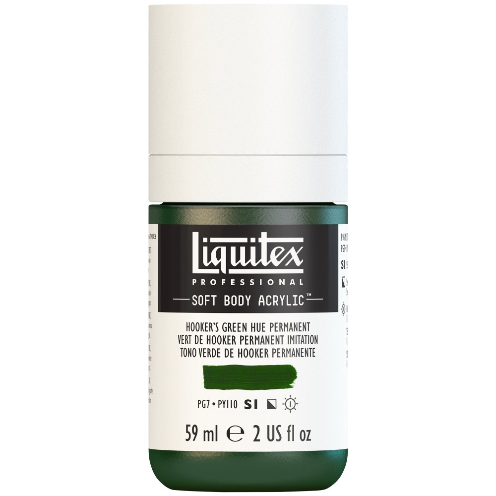Farba akrylowa Soft Body - Liquitex - Hooker's Green Hue Permanent, 59 ml