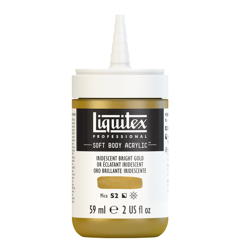 Farba akrylowa Soft Body - Liquitex - Iridescent Bright Gold, 59 ml