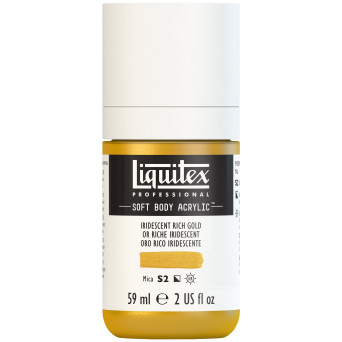 Farba akrylowa Soft Body - Liquitex - Iridescent Rich Gold, 59 ml