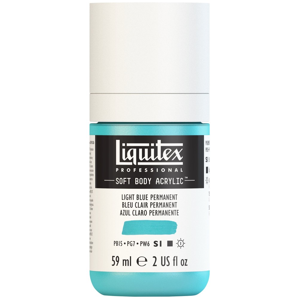 Acrylic Soft Body paint - Liquitex - Light Blue Permanent, 59 ml