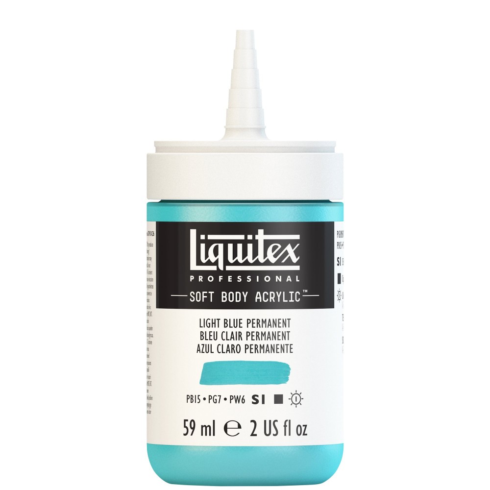 Acrylic Soft Body paint - Liquitex - Light Blue Permanent, 59 ml