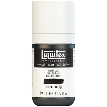 Acrylic Soft Body paint - Liquitex - Mars Black, 59 ml