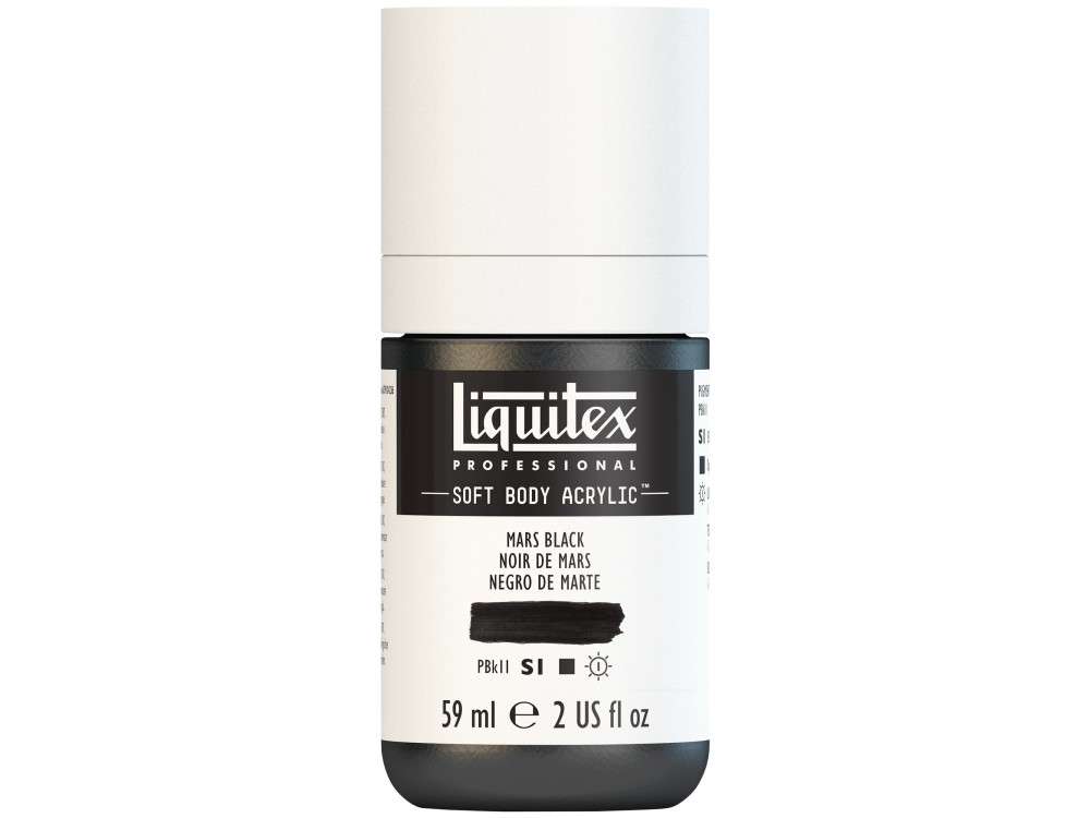 Acrylic Soft Body paint - Liquitex - Mars Black, 59 ml