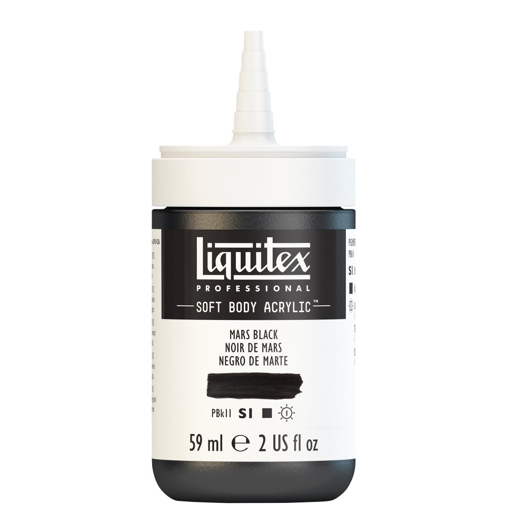Acrylic Soft Body paint - Liquitex - Mars Black, 59 ml