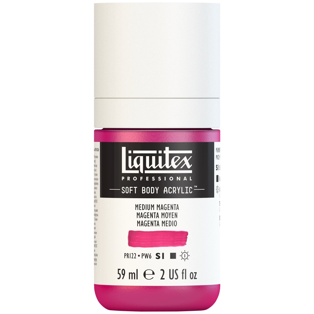 Farba akrylowa Soft Body - Liquitex - Medium Magenta, 59 ml