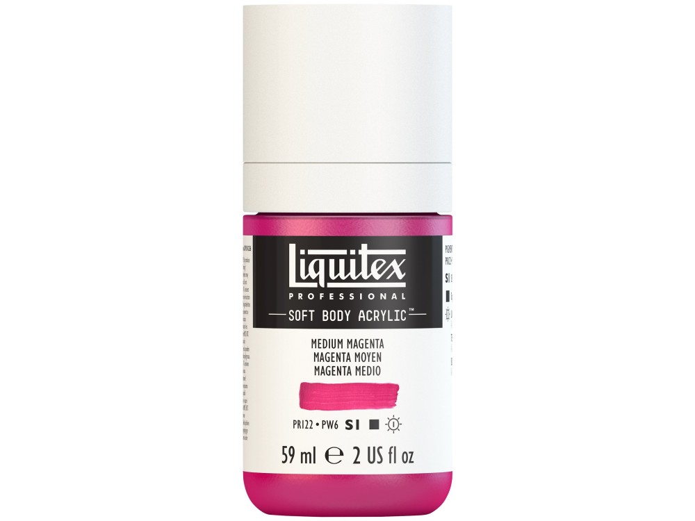 Farba akrylowa Soft Body - Liquitex - Medium Magenta, 59 ml