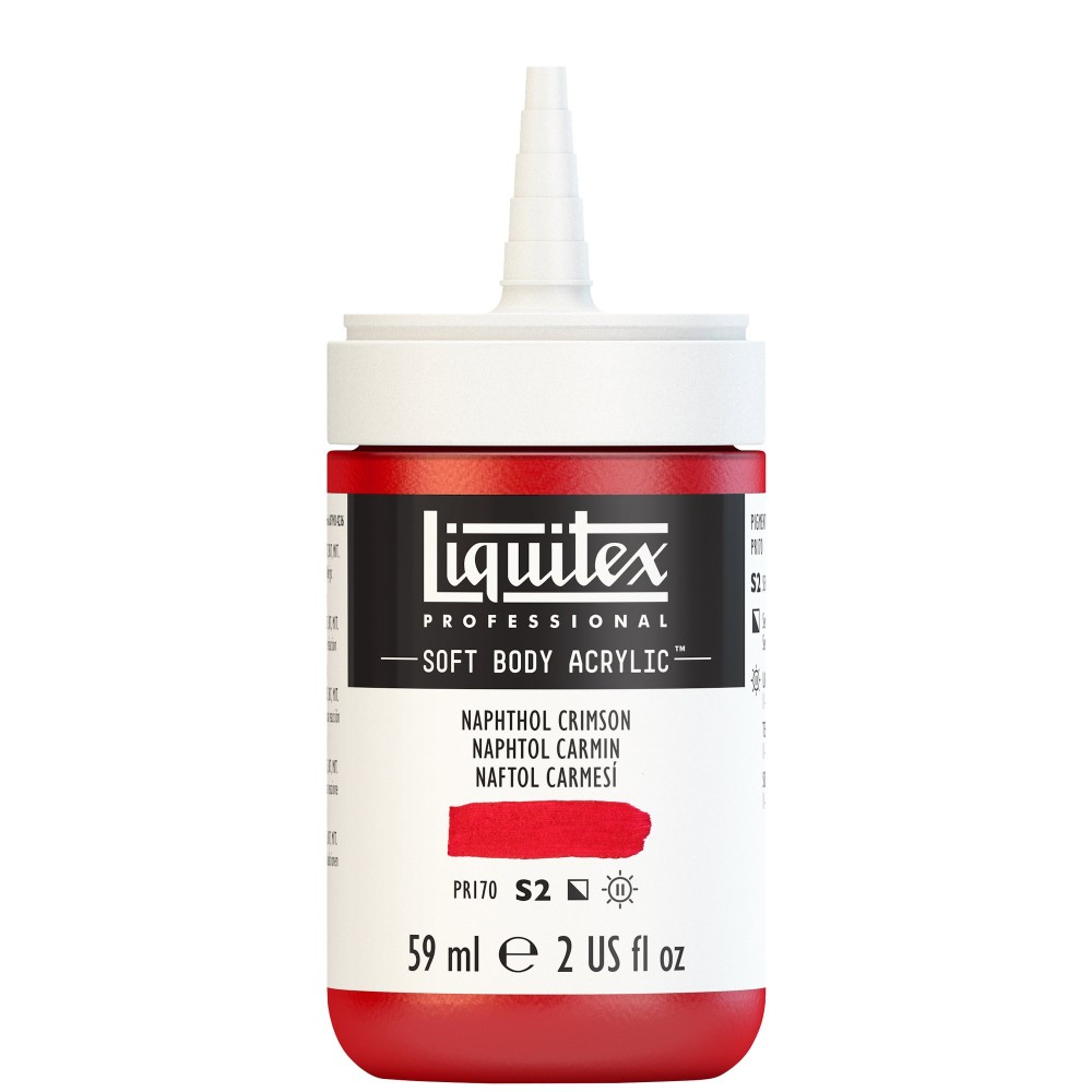 Farba akrylowa Soft Body - Liquitex - Naphthol Crimson, 59 ml