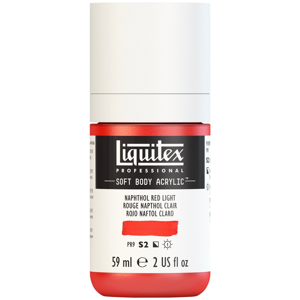 Acrylic Soft Body paint - Liquitex - Naphthol Red Light, 59 ml