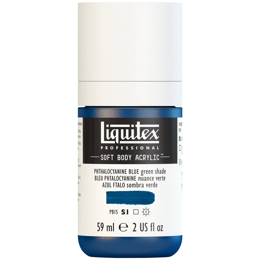 Farba akrylowa Soft Body - Liquitex - Phthalocyanine Blue Green Shade, 59 ml