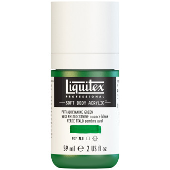 Acrylic Soft Body paint - Liquitex - Phthalocyanine Green Yellow Shade, 59 ml