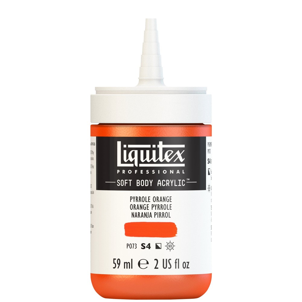 Acrylic Soft Body paint - Liquitex - Pyrrole Orange, 59 ml