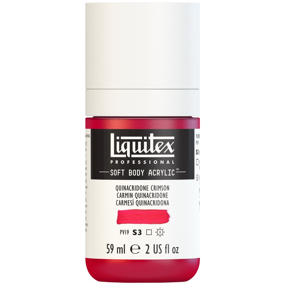Acrylic Soft Body paint - Liquitex - Quinacridone Crimson, 59 ml