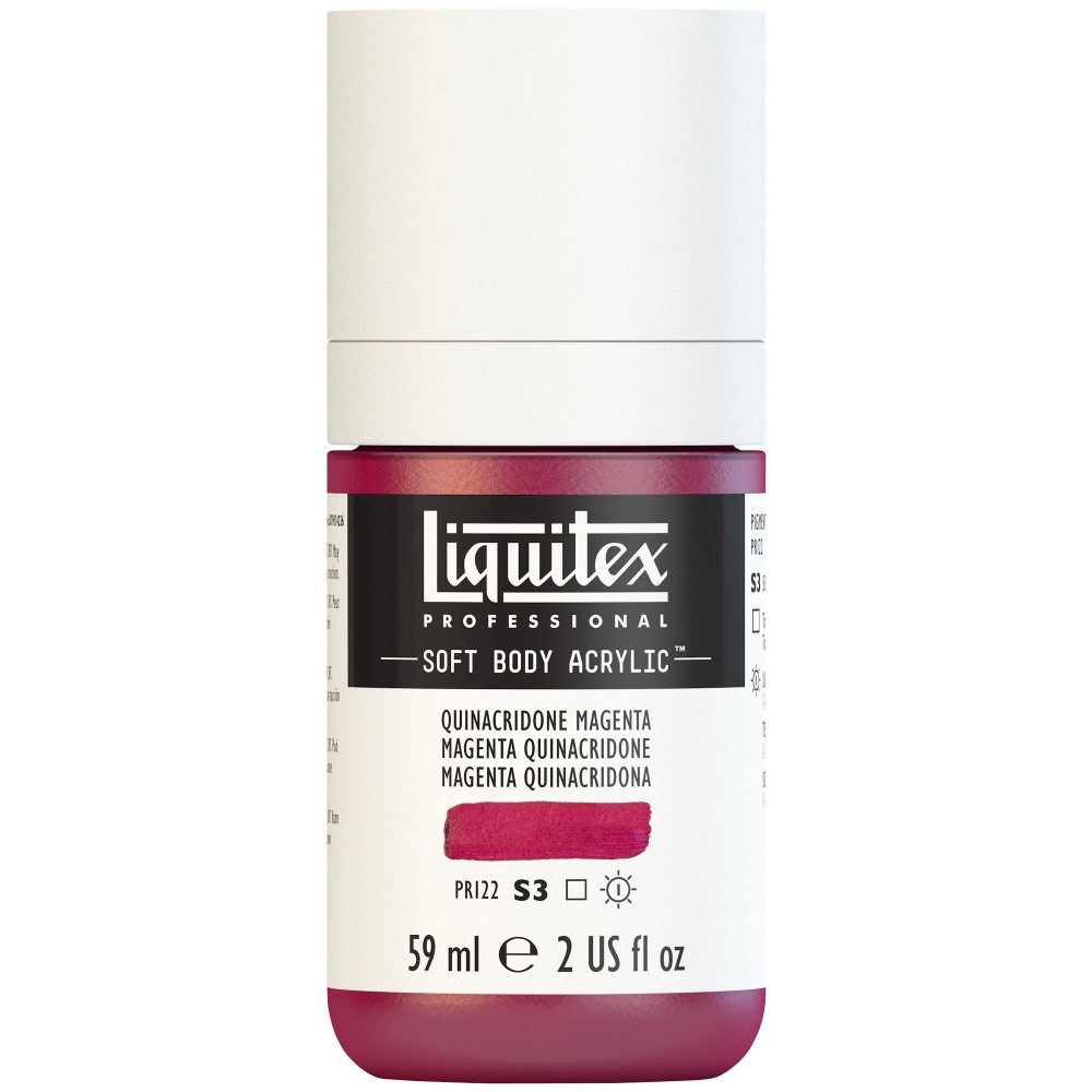 Farba akrylowa Soft Body - Liquitex - Quinacridone Magenta, 59 ml