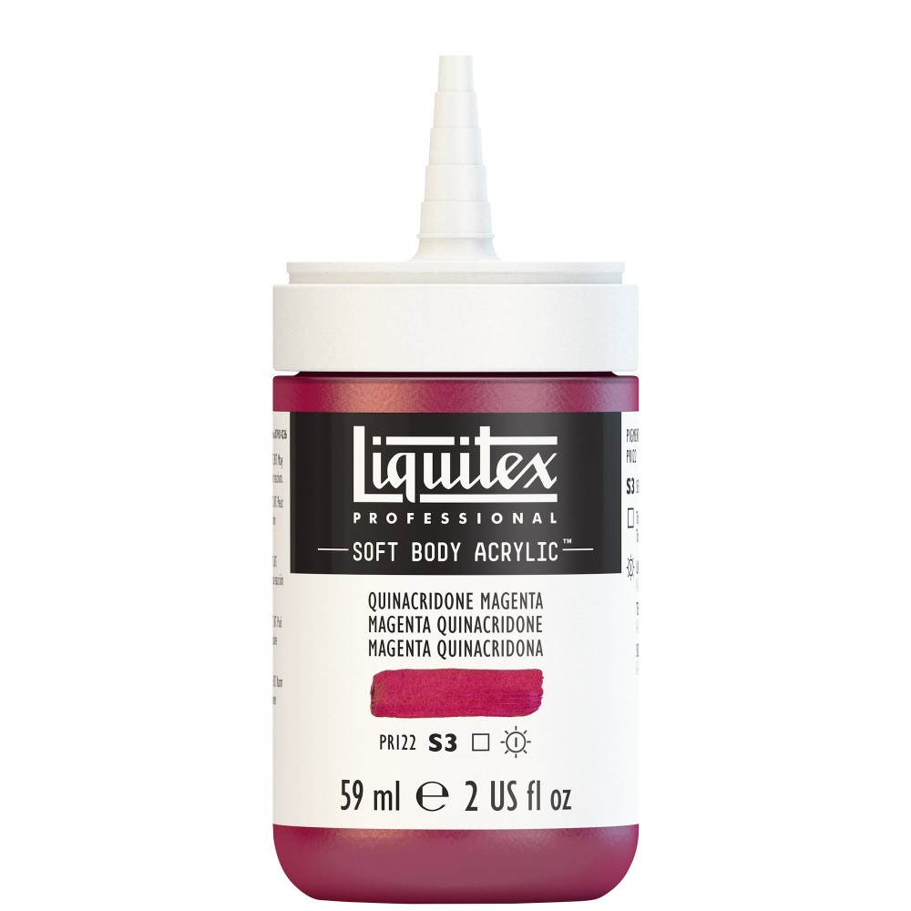 Farba akrylowa Soft Body - Liquitex - Quinacridone Magenta, 59 ml