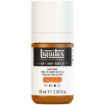 Farba akrylowa Soft Body - Liquitex - Raw Sienna, 59 ml