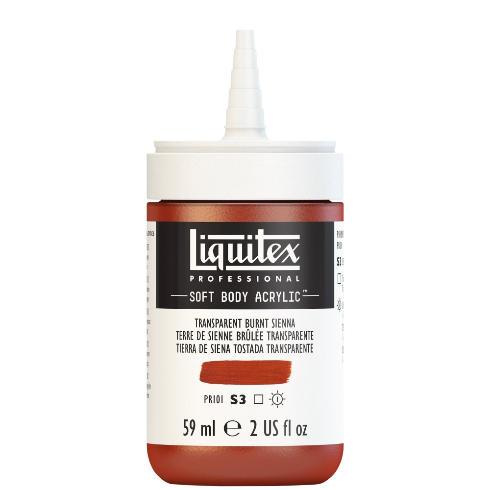 Acrylic Soft Body paint - Liquitex - Transparent Burnt Sienna, 59 ml