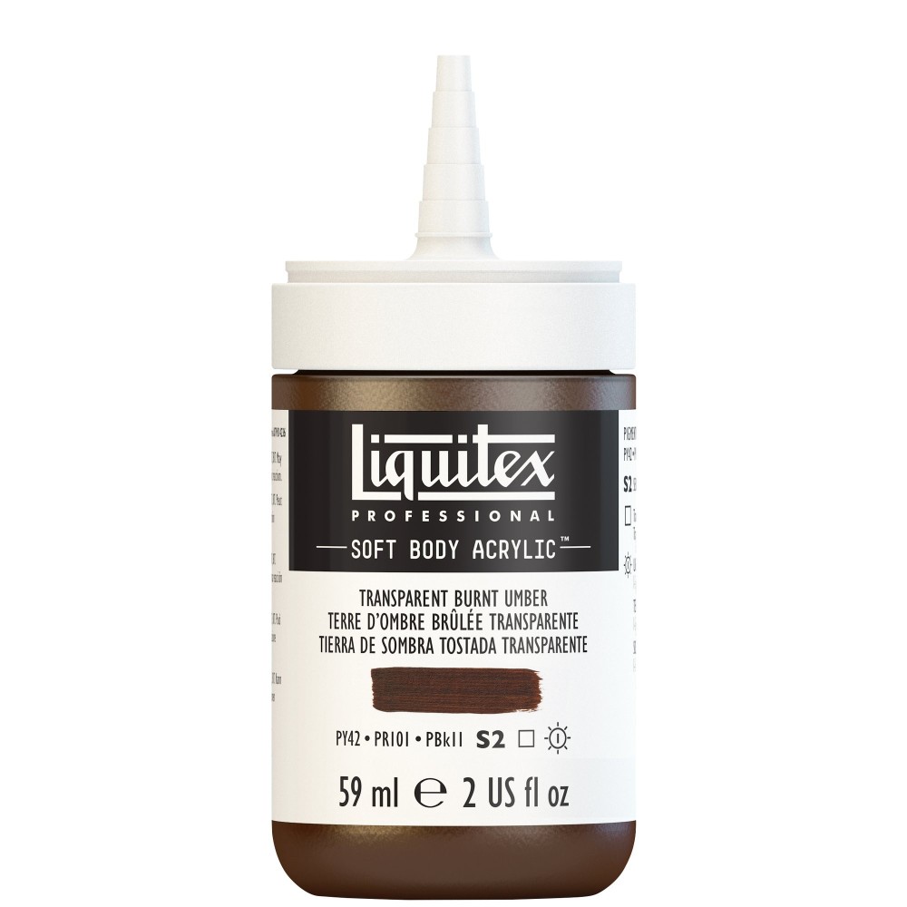 Acrylic Soft Body paint - Liquitex - Transparent Burnt Umber, 59 ml