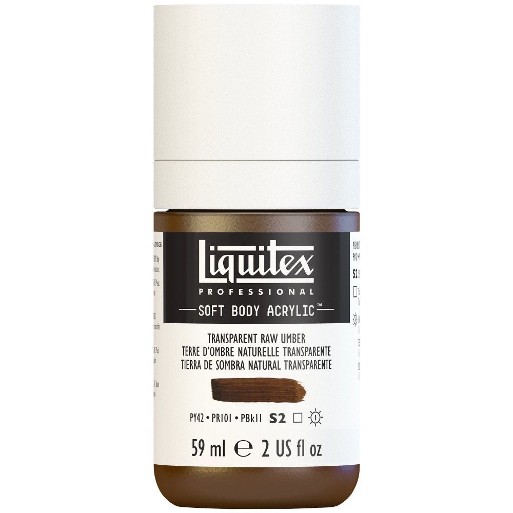Farba akrylowa Soft Body - Liquitex - Transparent Raw Umber, 59 ml