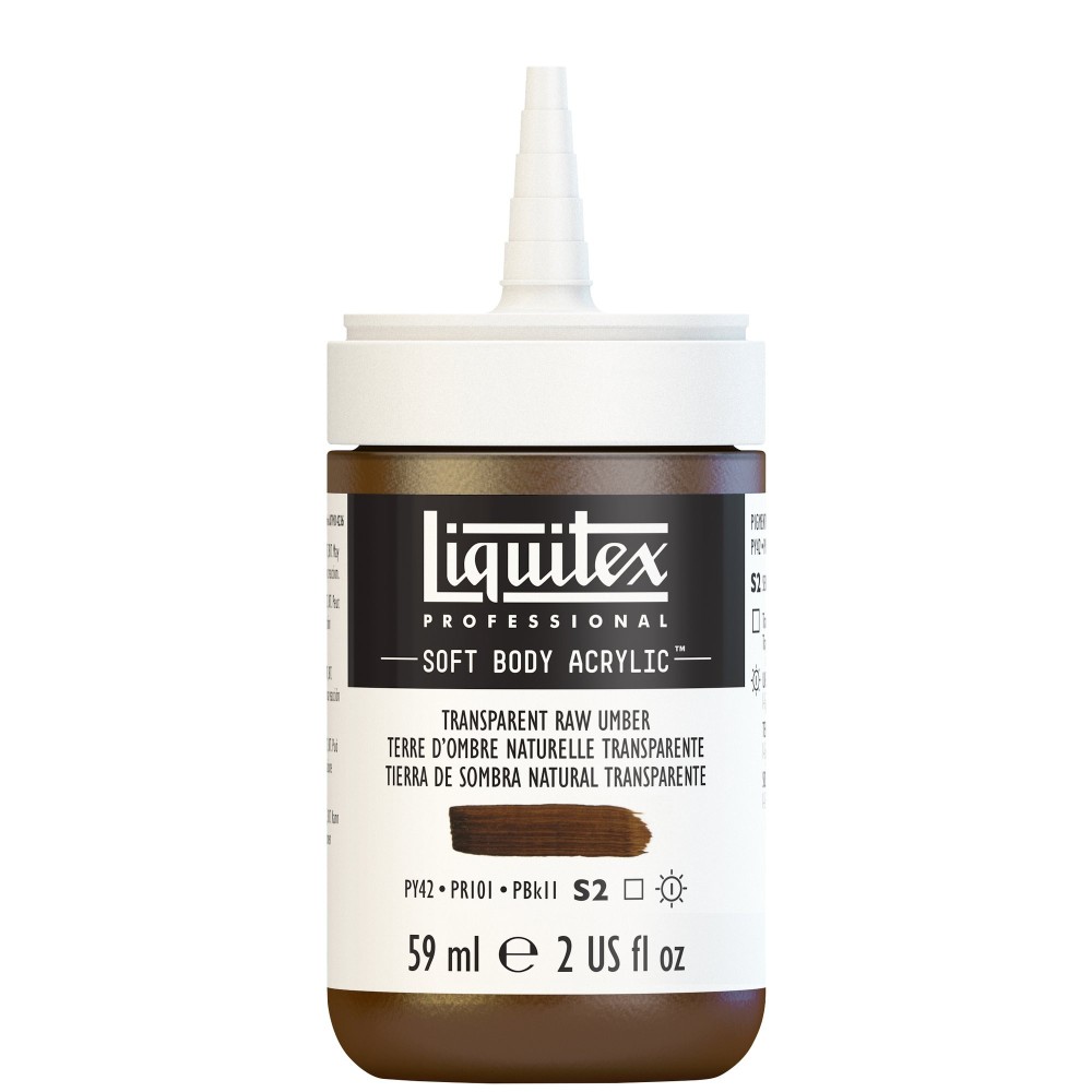 Farba akrylowa Soft Body - Liquitex - Transparent Raw Umber, 59 ml