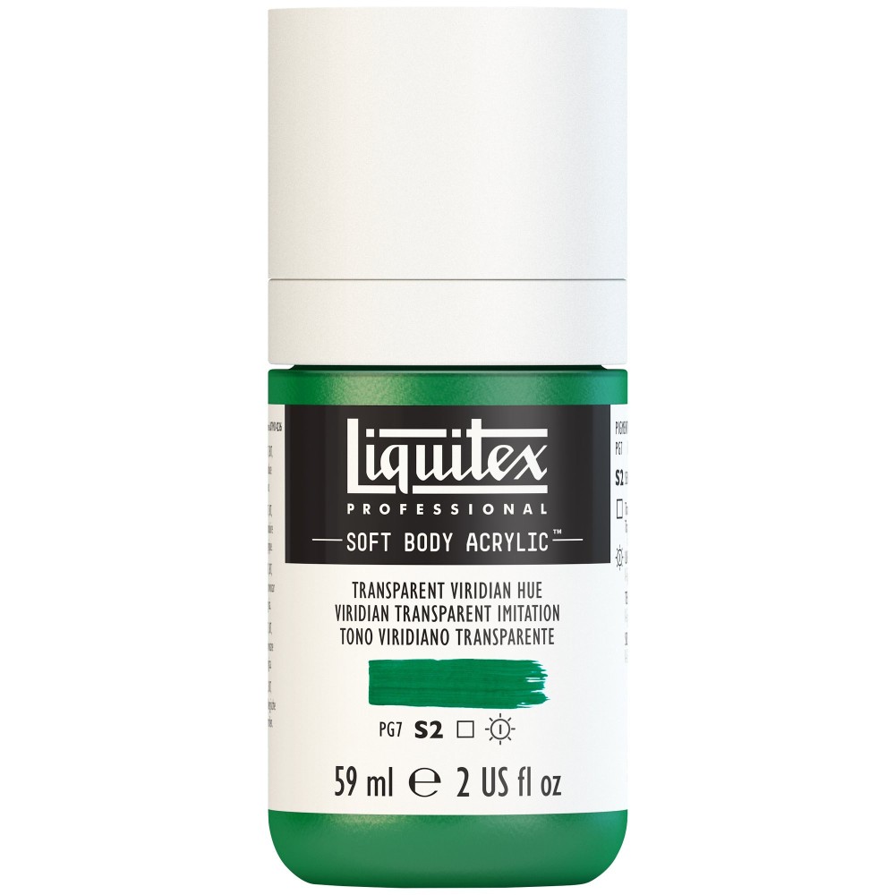 Farba akrylowa Soft Body - Liquitex - Transparent Viridian Hue, 59 ml