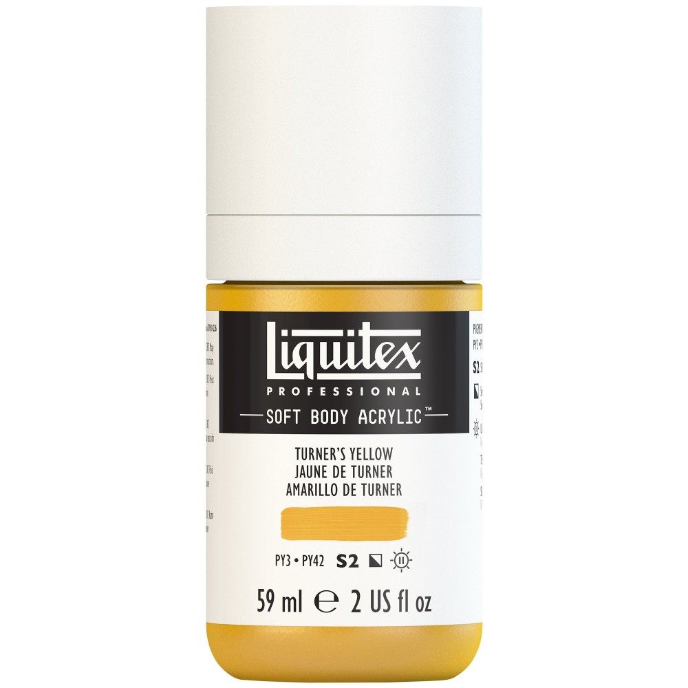 Acrylic Soft Body paint - Liquitex - Turner's Yellow, 59 ml