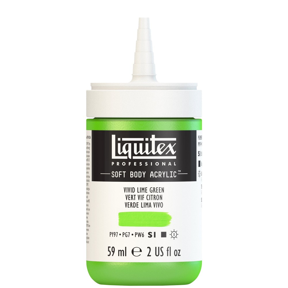 Farba akrylowa Soft Body - Liquitex - Vivid Lime Green, 59 ml