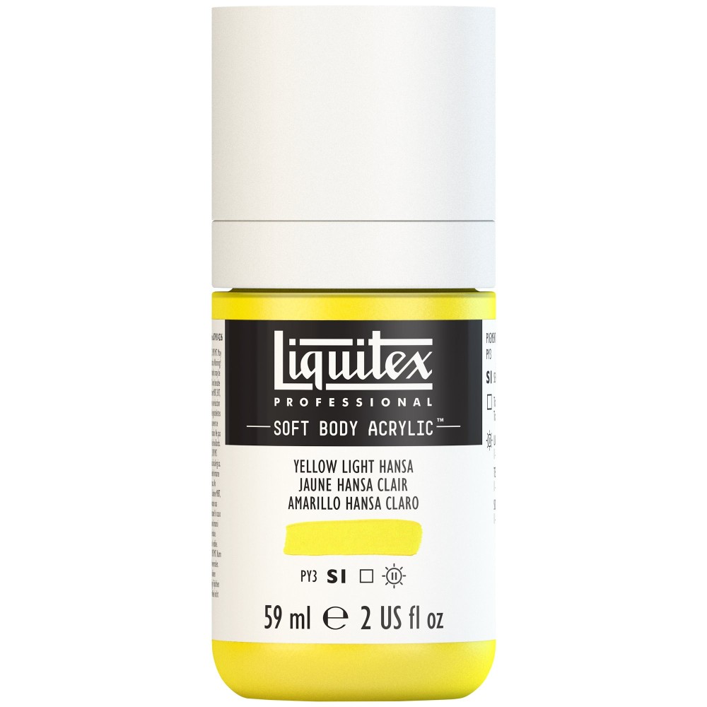 Acrylic Soft Body paint - Liquitex - Yellow Light Hansa, 59 ml