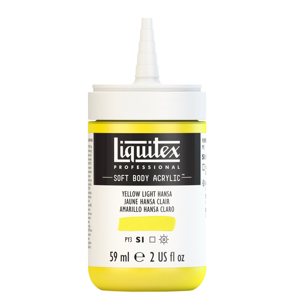 Acrylic Soft Body paint - Liquitex - Yellow Light Hansa, 59 ml
