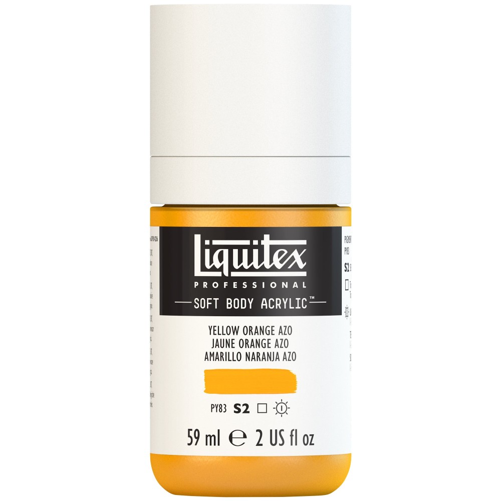 Farba akrylowa Soft Body - Liquitex - Yellow Orange Azo, 59 ml