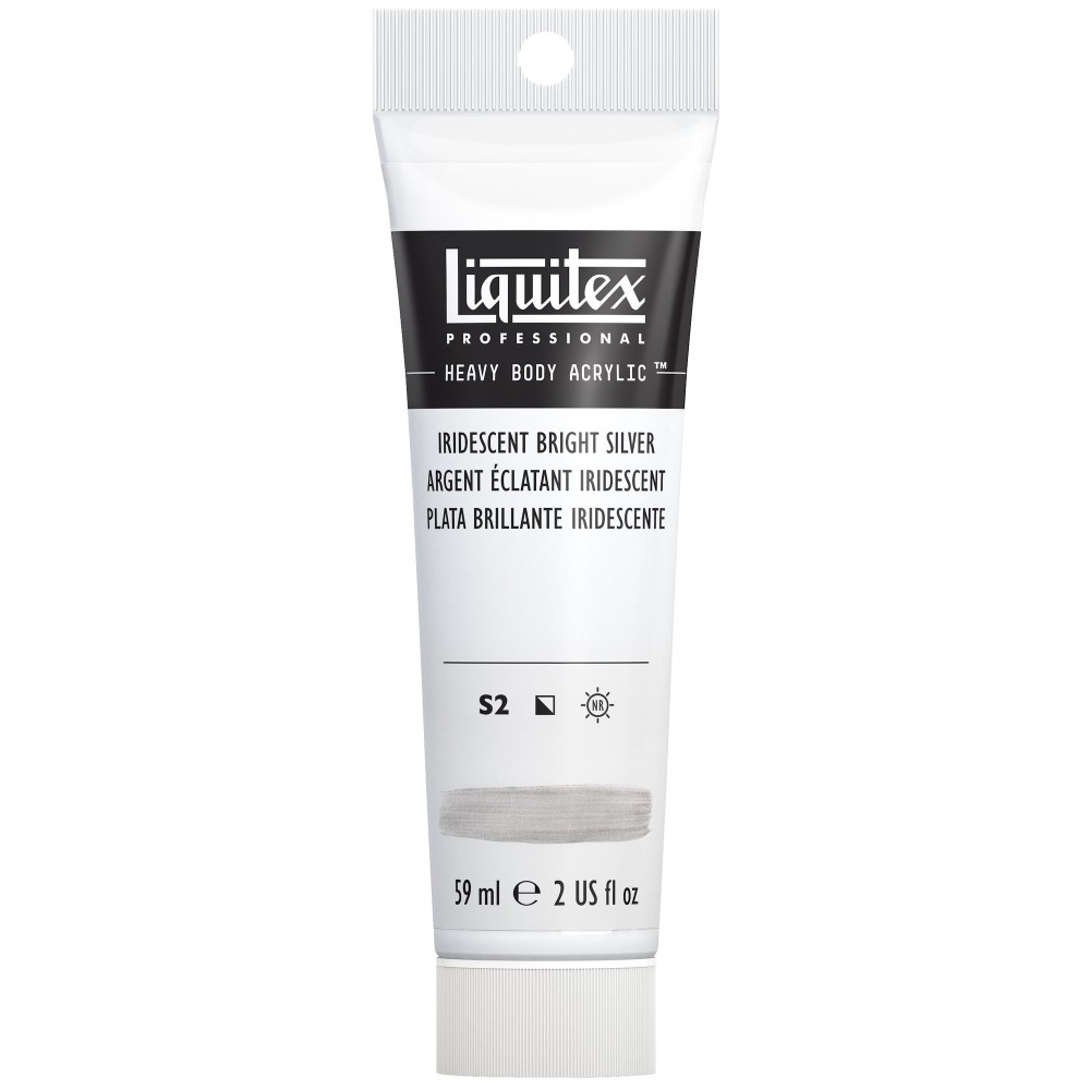 Acrylic Heavy Body paint - Liquitex - Iridescent Bright Silver, 59 ml