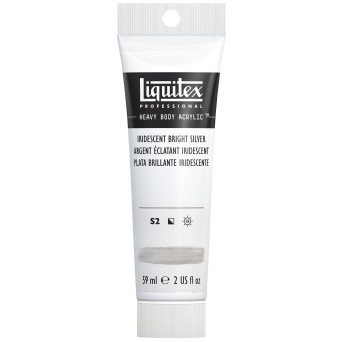 Farba akrylowa Heavy Body - Liquitex - Iridescent Bright Silver, 59 ml