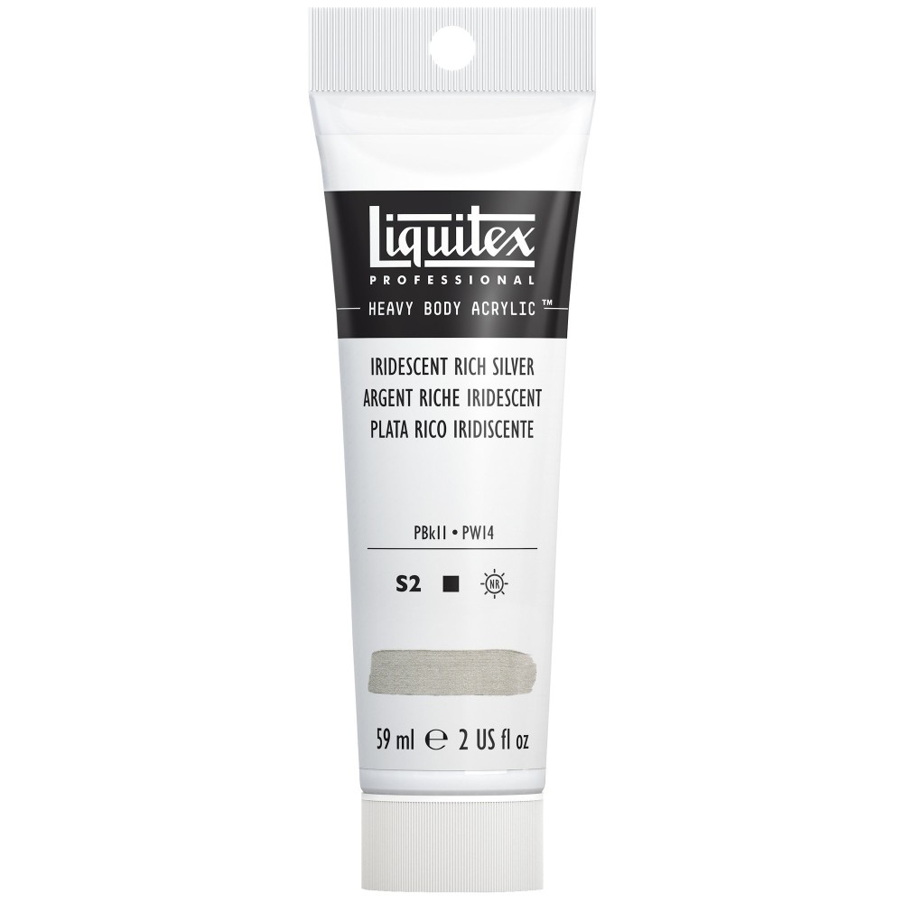 Acrylic Heavy Body paint - Liquitex - Rich Silver, 59 ml