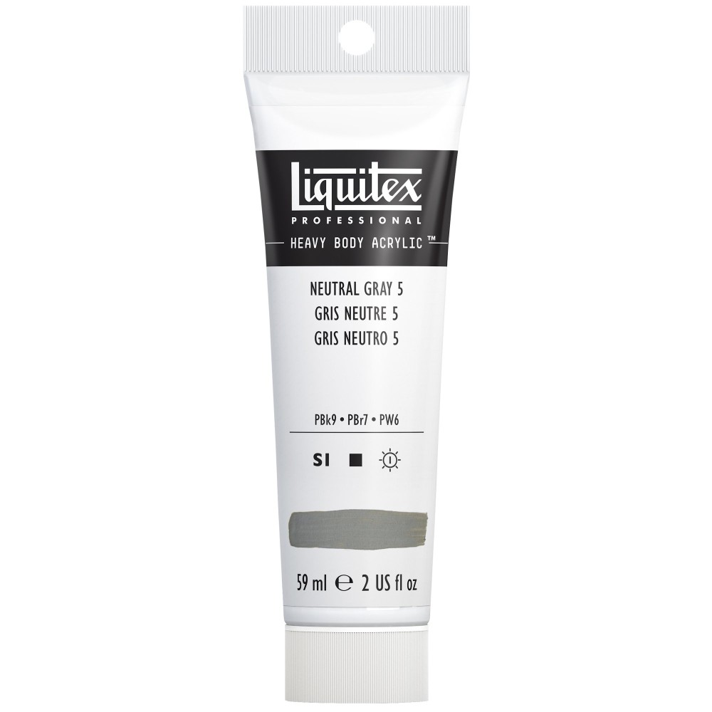 Acrylic Heavy Body paint - Liquitex - Neutral Gray 5, 59 ml
