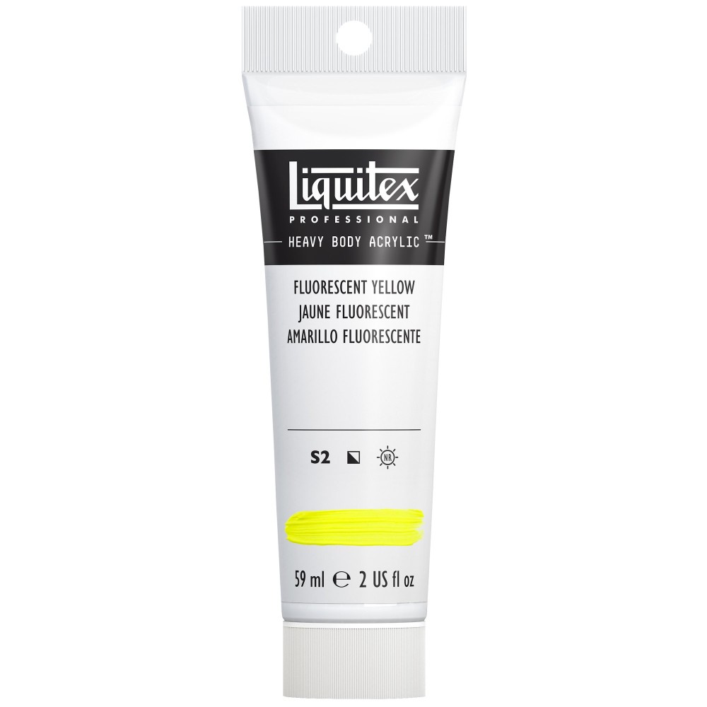 Farba akrylowa Heavy Body - Liquitex - Fluorescent Yellow, 59 ml