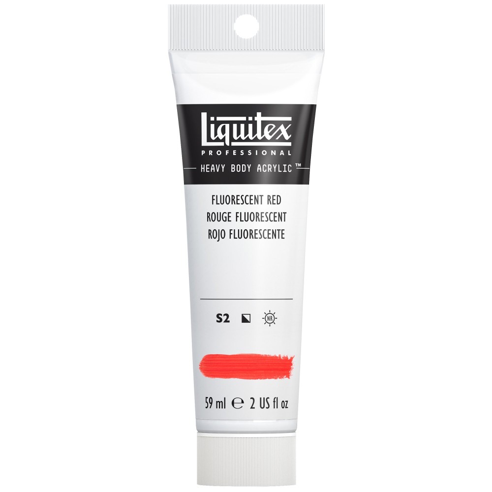 Farba akrylowa Heavy Body - Liquitex - Fluorescent Red, 59 ml