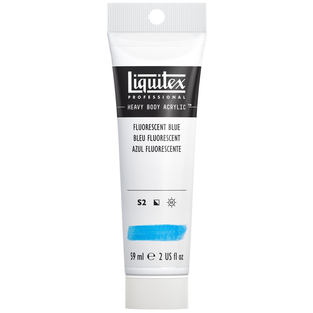 Acrylic Heavy Body paint - Liquitex - Fluorescent Blue, 59 ml