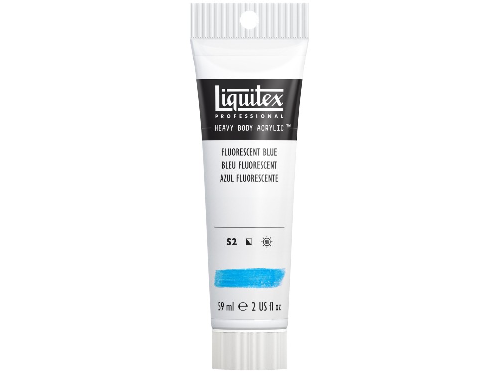 Farba akrylowa Heavy Body - Liquitex - Fluorescent Blue, 59 ml