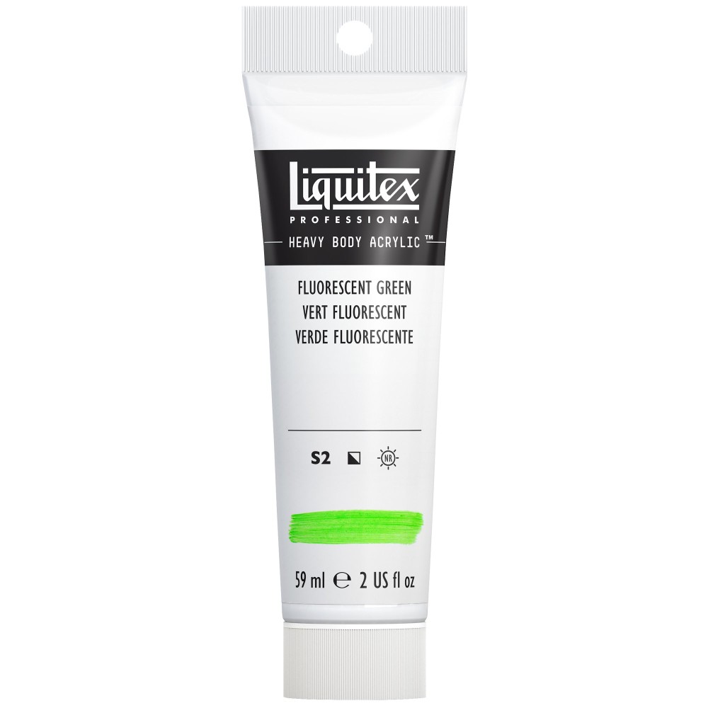 Farba akrylowa Heavy Body - Liquitex - Fluorescent Green, 59 ml