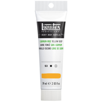 Acrylic Heavy Body paint - Liquitex - Cadmium Free Yellow Deep, 59 ml