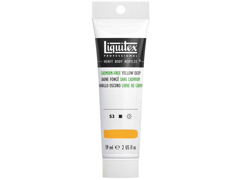 Farba akrylowa Heavy Body - Liquitex - Cadmium Free Yellow Deep, 59 ml